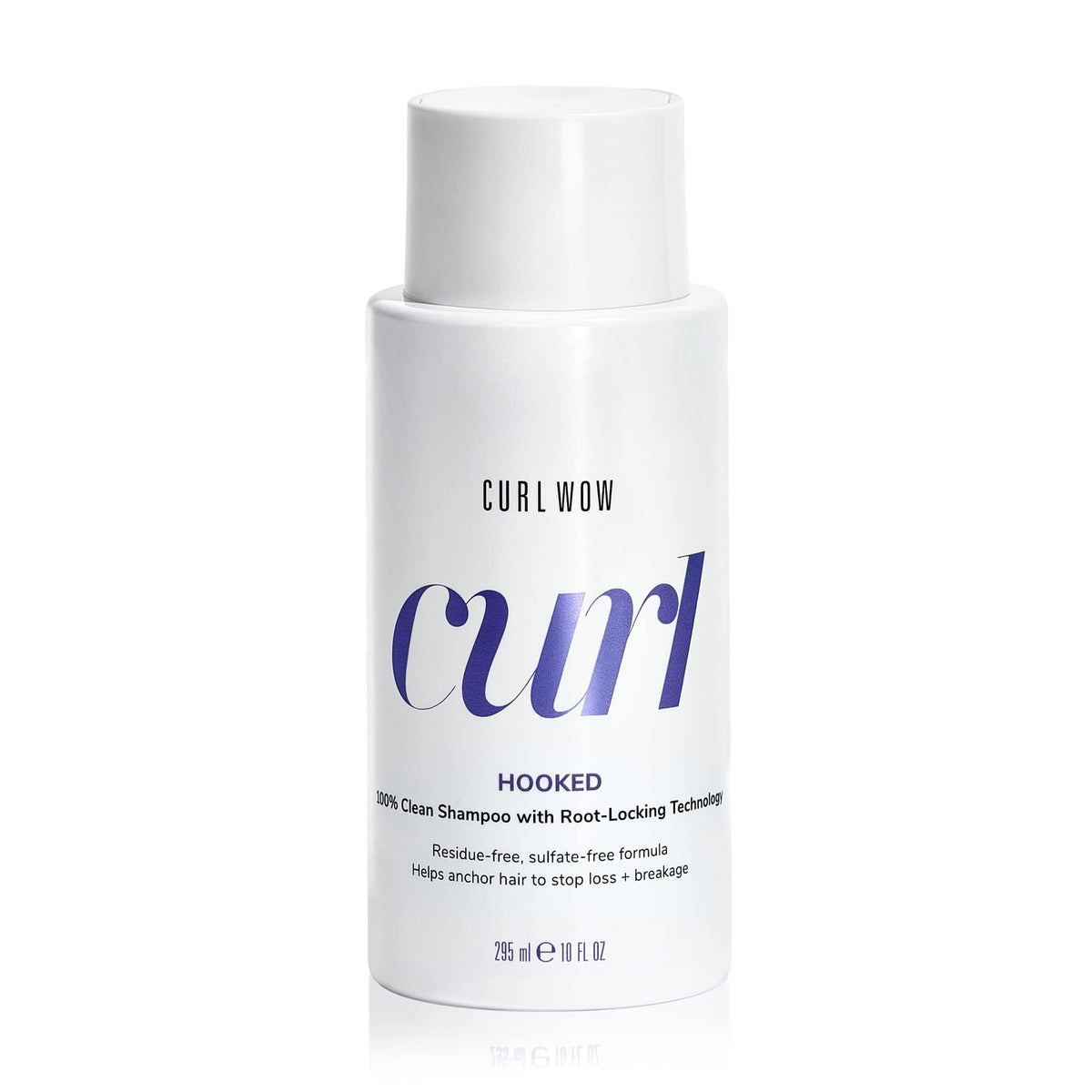 COLOR WOW Curl Wow Hooked bottle showing root-locking technology for stronger-looking hair