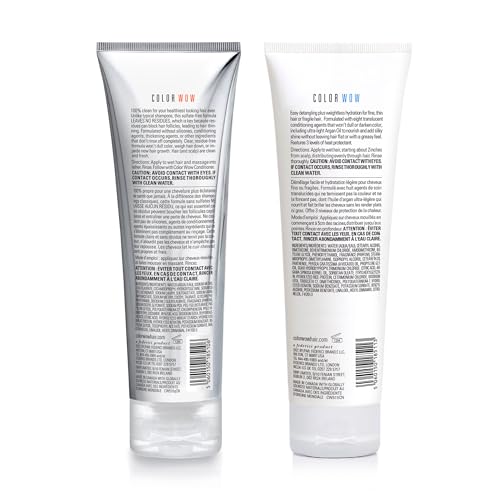 Shampoo lather from COLOR WOW Dream Clean Duo rinses clean with no residue