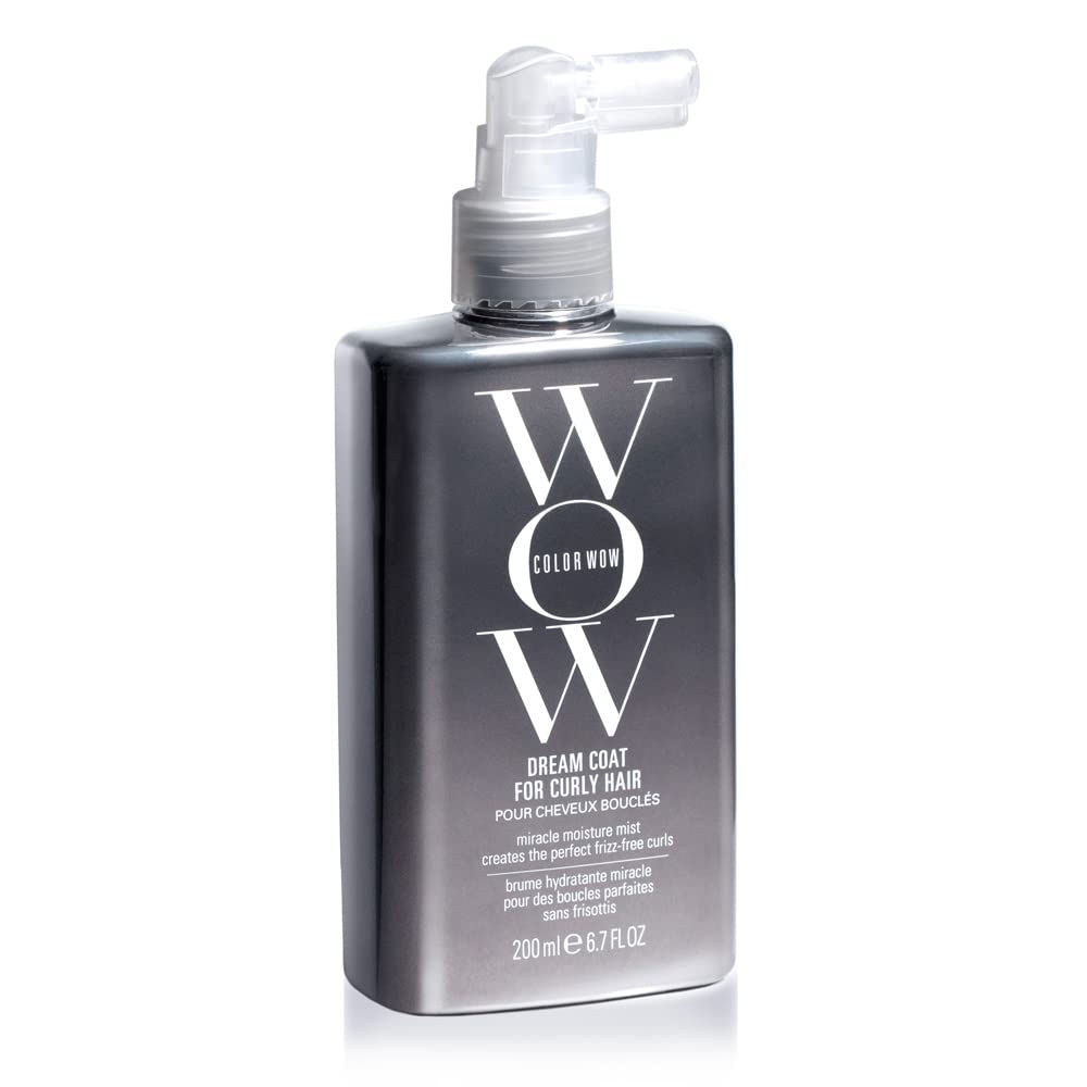 COLOR WOW Dream Coat curly bottle for frizz-free, shiny curls.