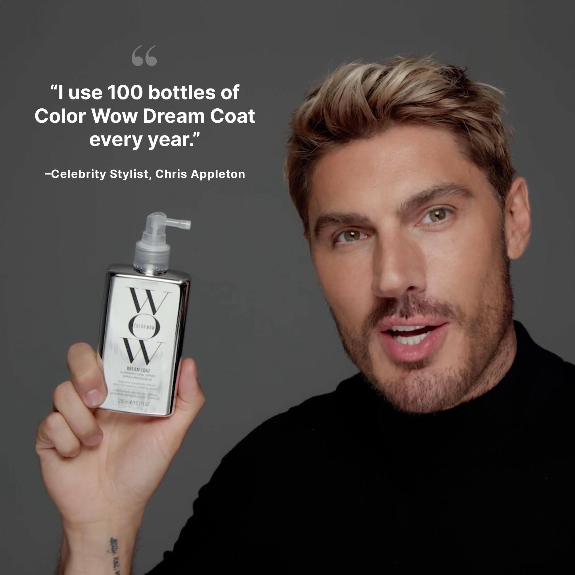 Ultra-light Dream Coat spray feels invisible on hair