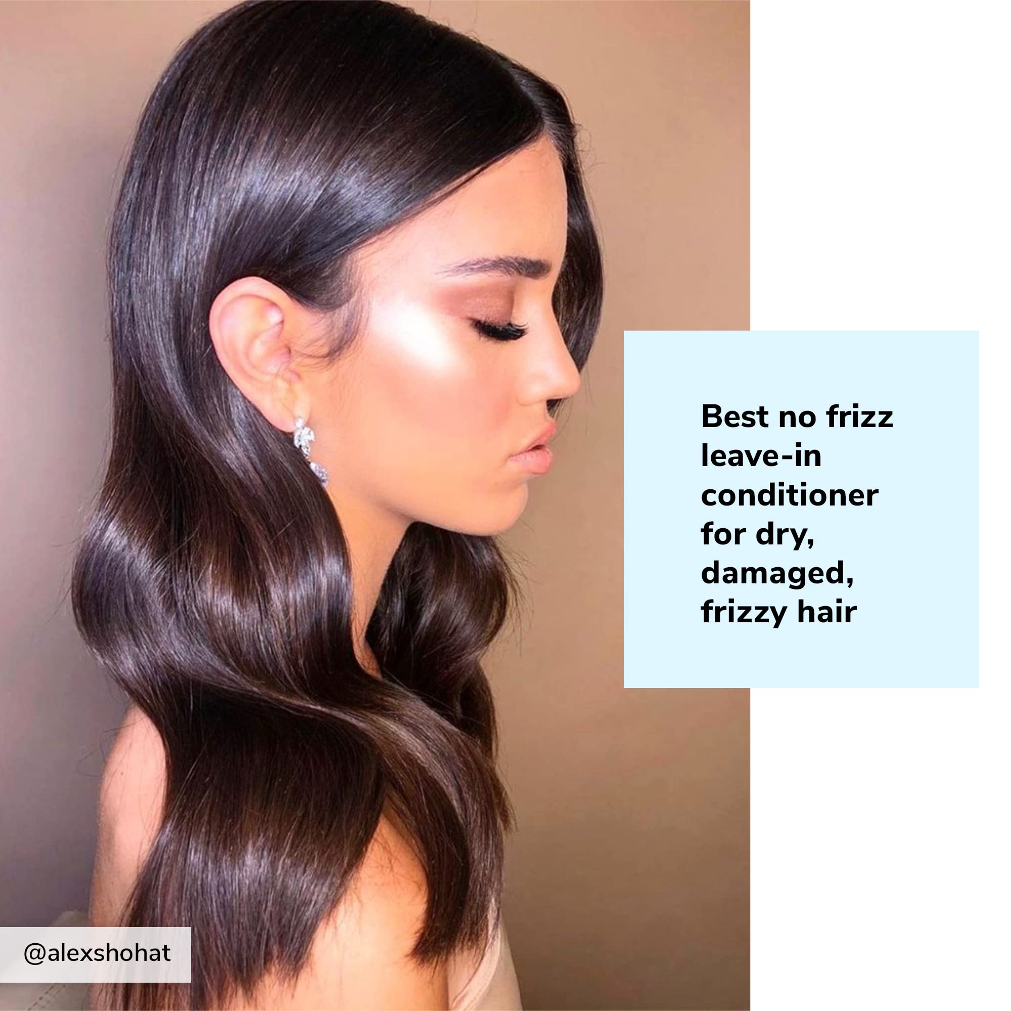 Color Wow Dream Cocktail application on damp hair for smooth glide.