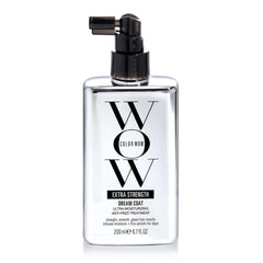 COLOR WOW Extra Strength Dream Coat bottle shows moisture and frizz protection.