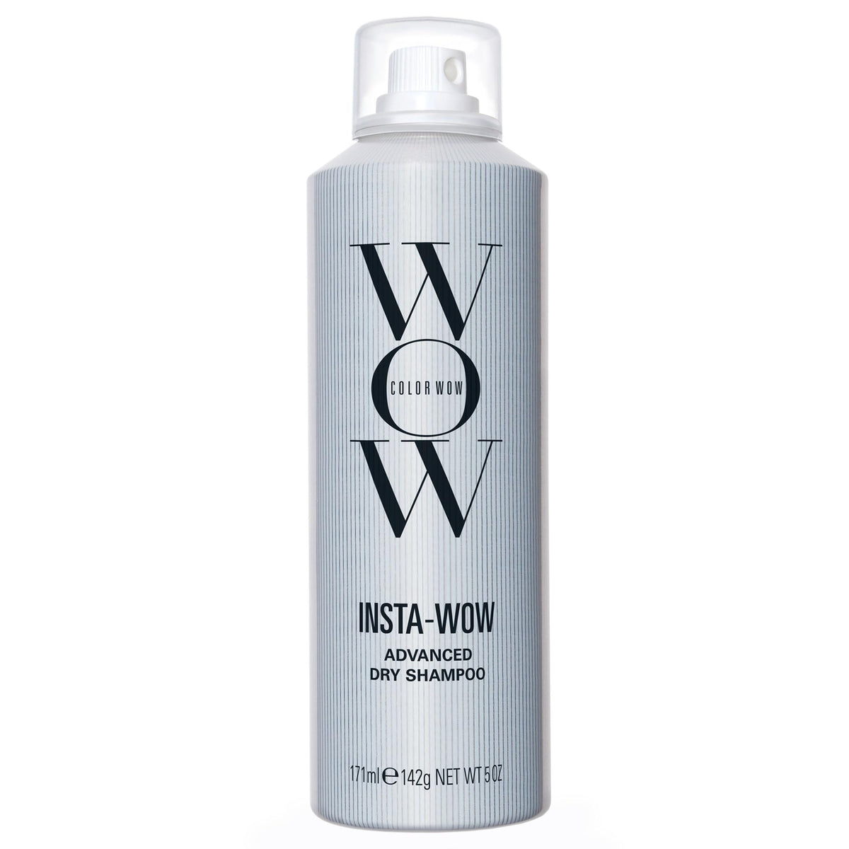 COLOR WOW Insta-WOW dry shampoo bottle, front view, ready to refresh oily hair between washes.