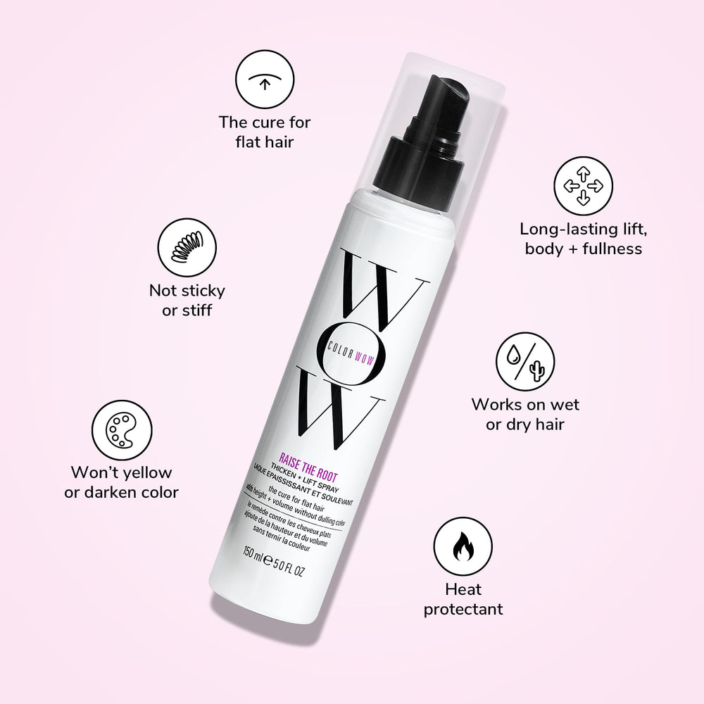 COLOR WOW Raise the Root layered-hair style supports instant lift for layered cuts