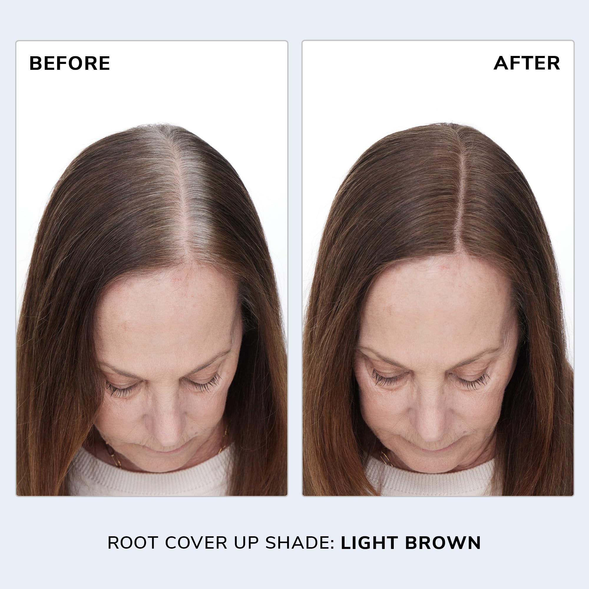 COLOR WOW Root Cover Up Light Brown dimension – reflective minerals create natural depth.