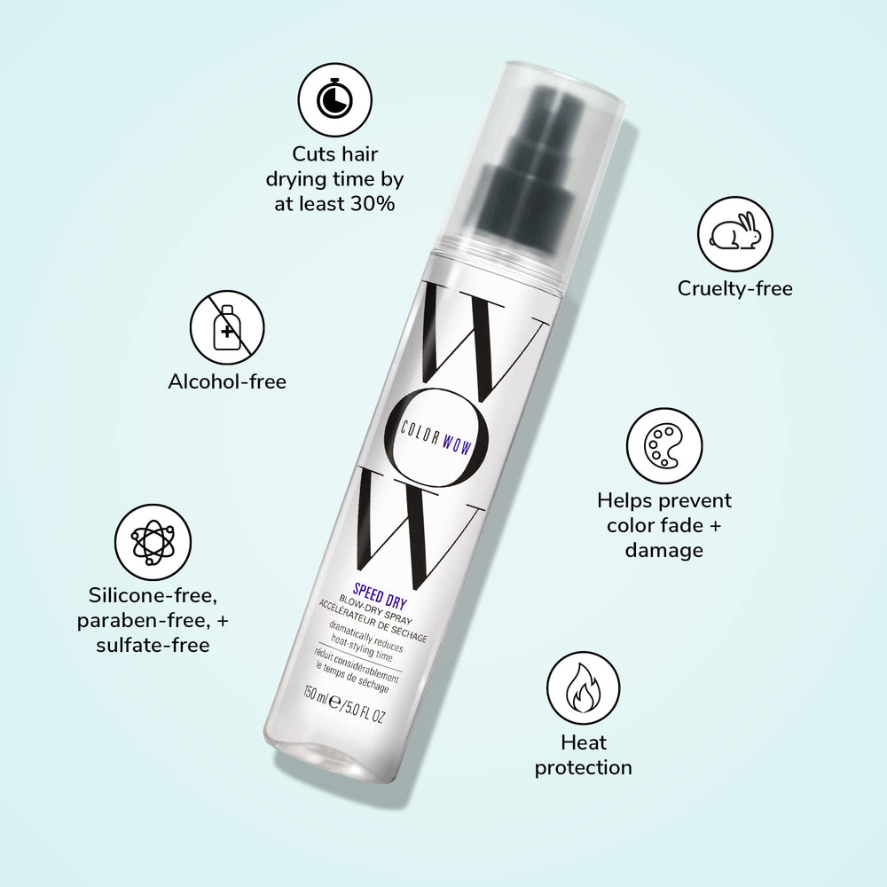 Color WOW Speed Dry delivers a healthy shine after styling