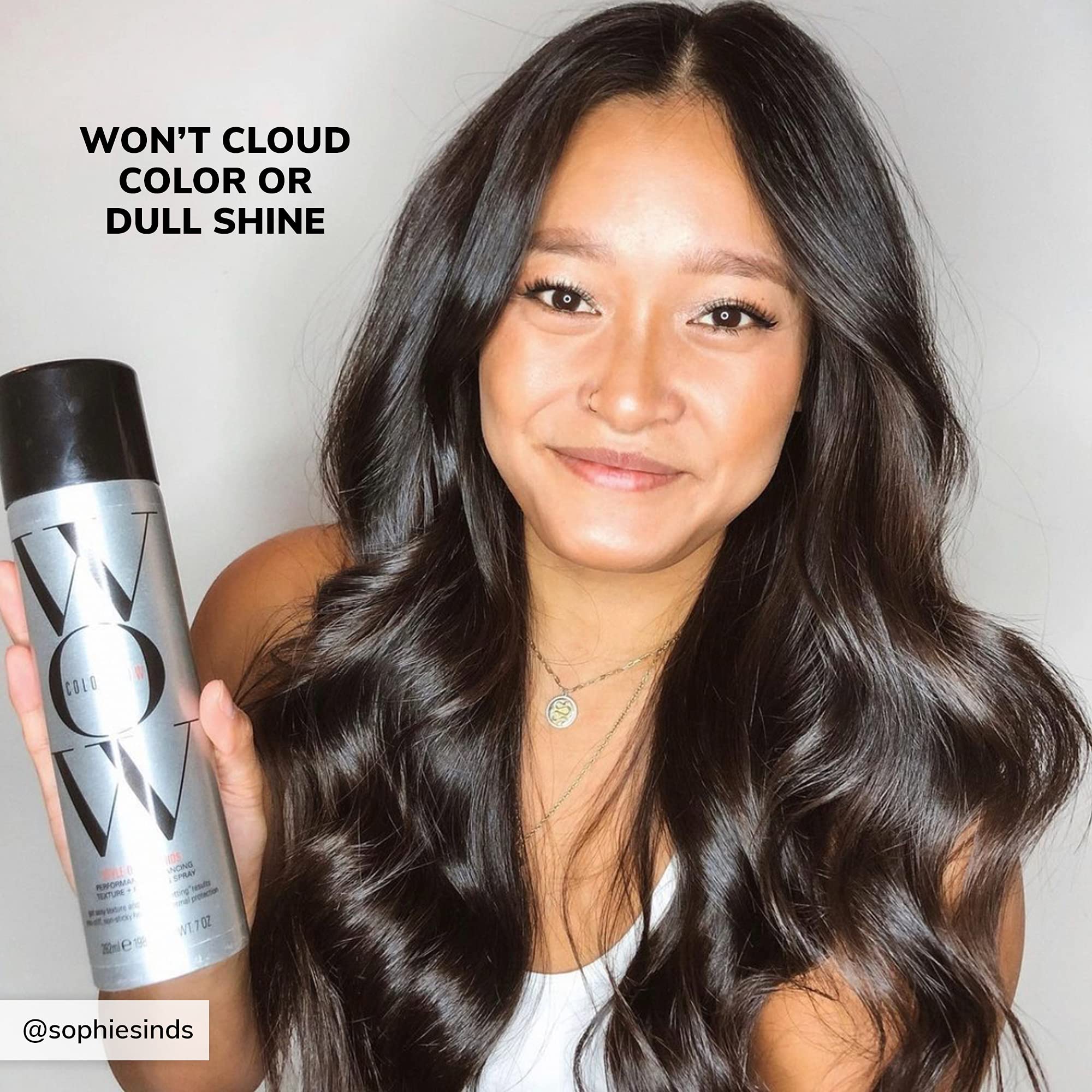 COLOR WOW STYLE ON STEROIDS texture spray keeps color bright with transparent texturizers.