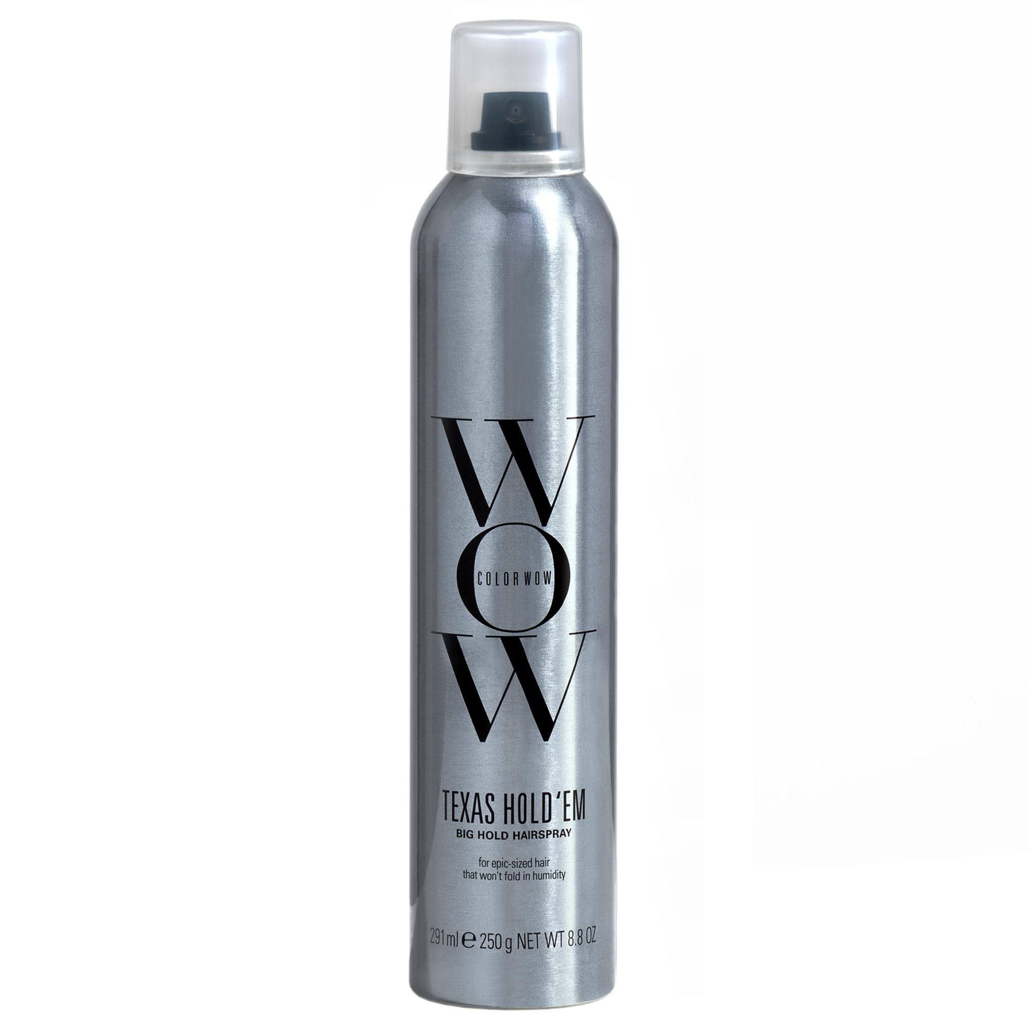 COLOR WOW Texas Hold 'Em Big Hold hairspray bottle for strong hold and shine.