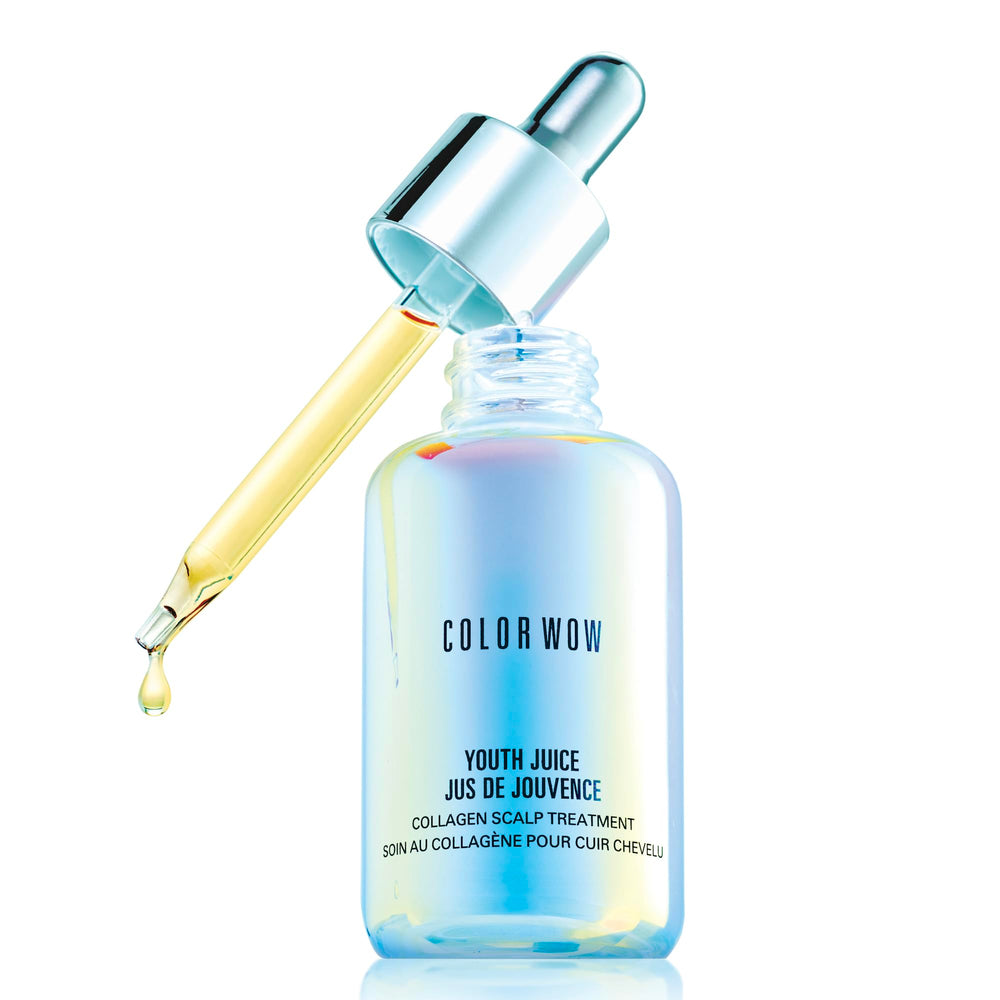 COLOR WOW Youth Juice Collagen Scalp Treatment bottle promoting stronger follicles and healthier scalp