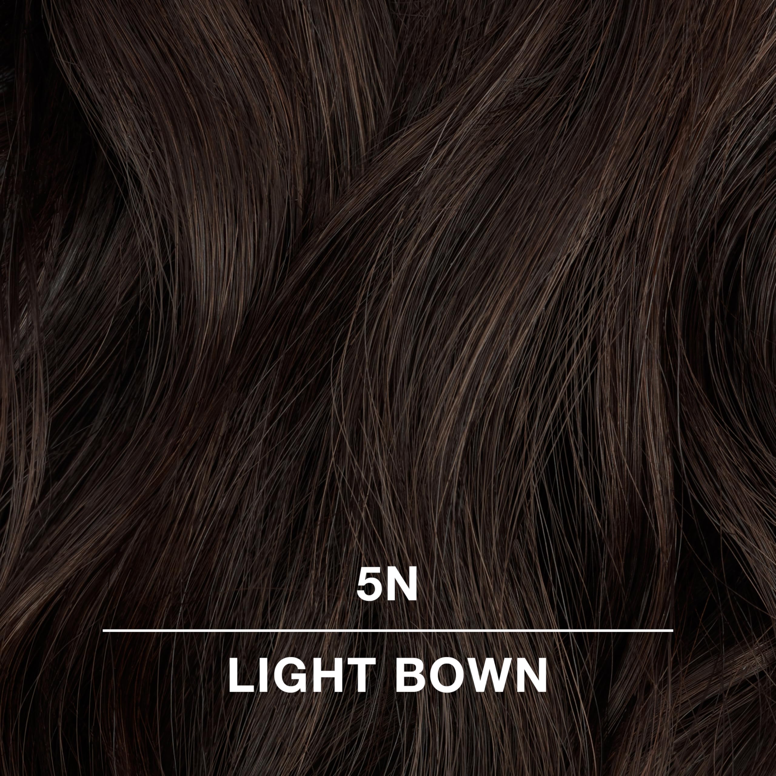 COLORCHARM 5N light brown swatches show natural shade match.