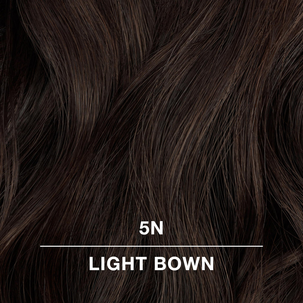 COLORCHARM 5N light brown swatches show natural shade match.