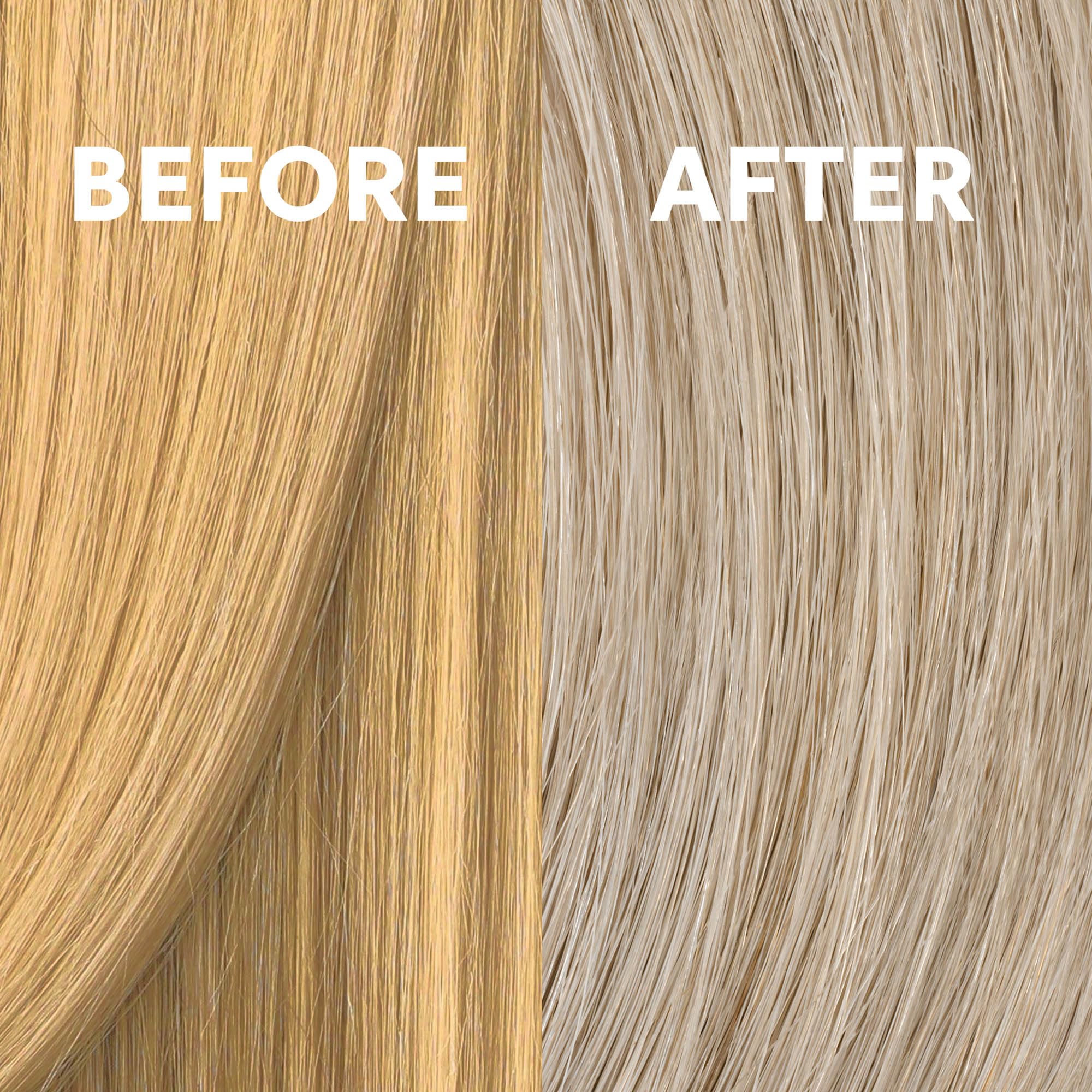COLORCHARM brass neutralization close-up highlights reduced strand breakage