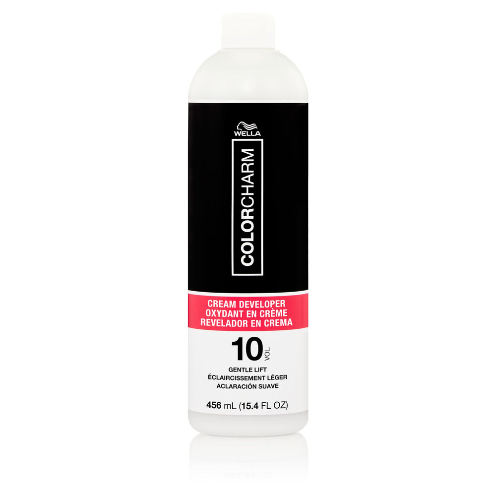COLORCHARM Cream Developer 10 Volume bottle ready for mixing and deep color penetration.