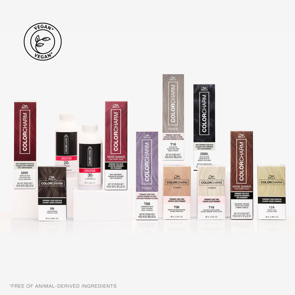 COLORCHARM Cream Developer 10 Volume vegan formulation with no animal-derived ingredients.