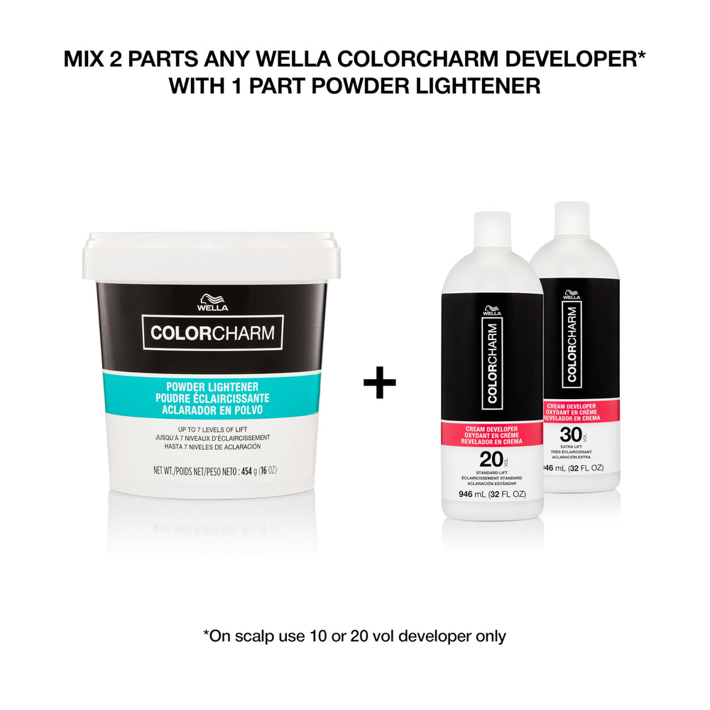 COLORCHARM Cream Developer 20 Volume for standard lift and shade clarity.