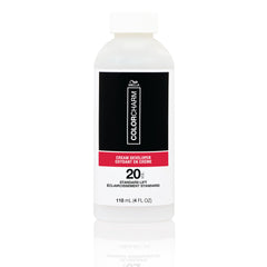 COLORCHARM Cream Hair Color Developer bottle shows vegan, fragrance-free formula for smooth lift.