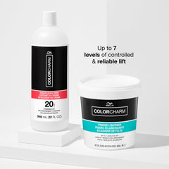 COLORCHARM Cream Hair Color Developer ready for bowl-and-brush mixing for even coverage.