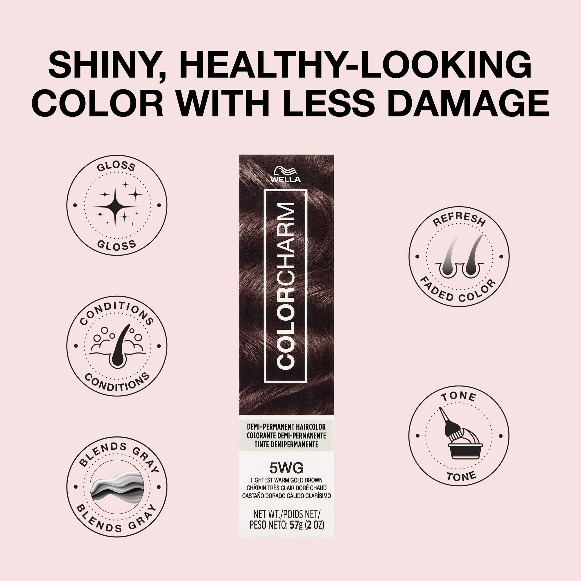 COLORCHARM Demi 5WG shea butter nourishes hair during color processing