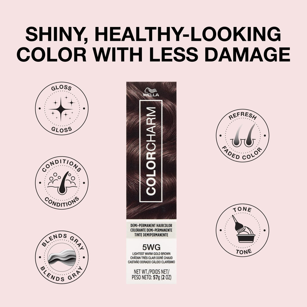 COLORCHARM Demi 5WG shea butter nourishes hair during color processing