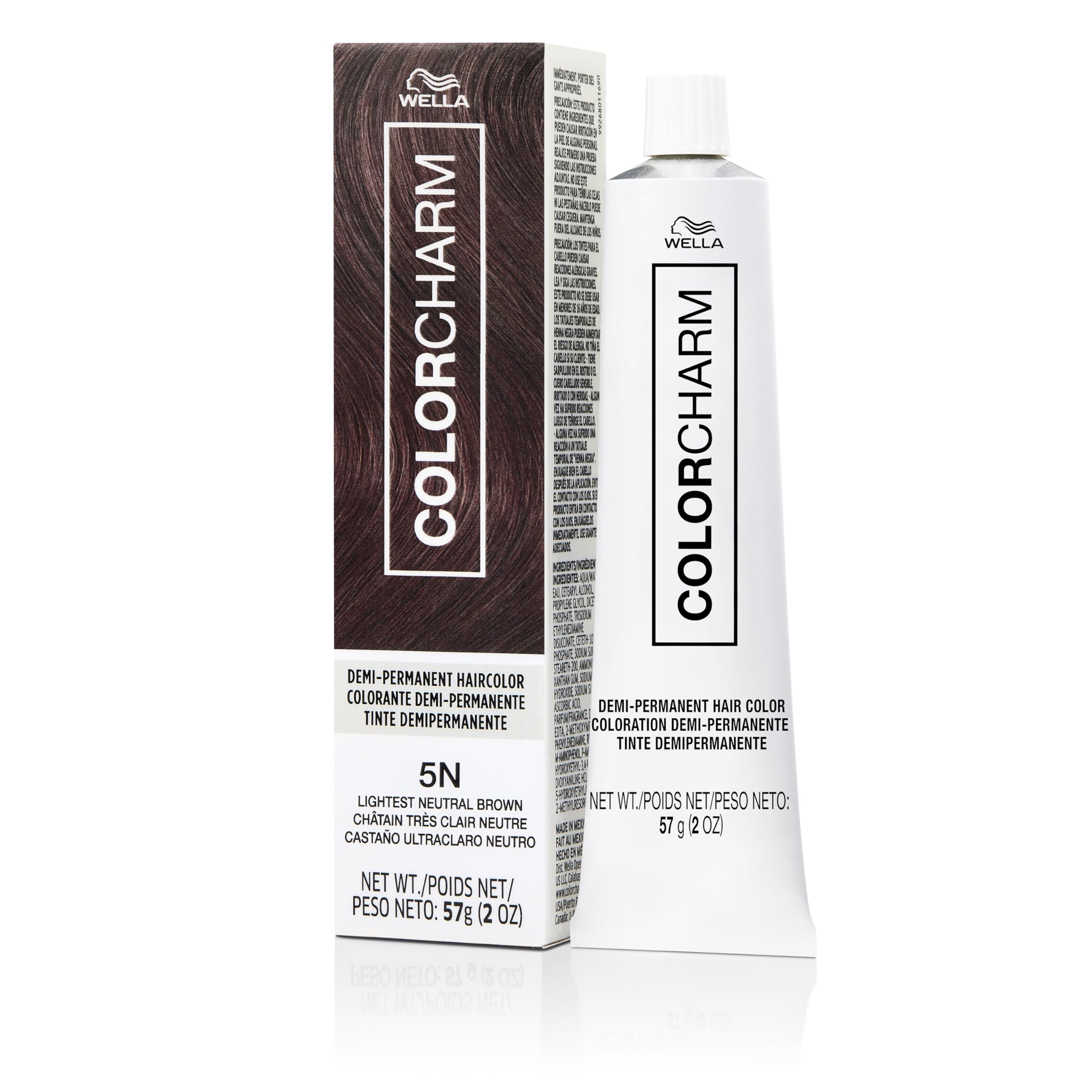 COLORCHARM Demi Permanent 5N bottle for even neutral-brown color application