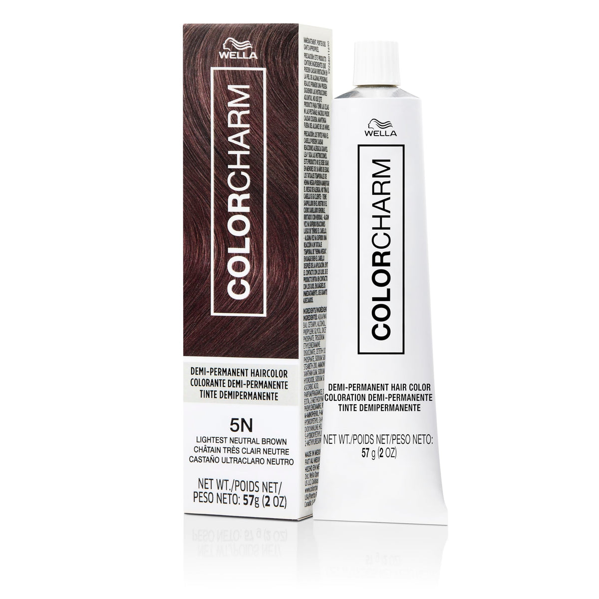 COLORCHARM Demi Permanent 5N bottle for even neutral-brown color application