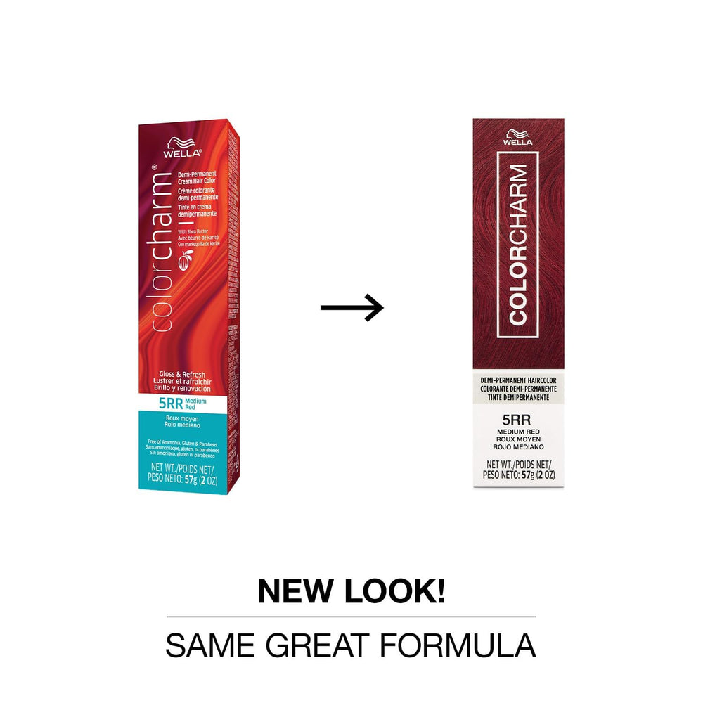COLORCHARM Demi-Permanent bottle closeup highlights creamy, salon-quality formula for even application