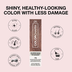 Closeup gloss application with ColorCharm Demi Permanent shows smooth, even coverage.