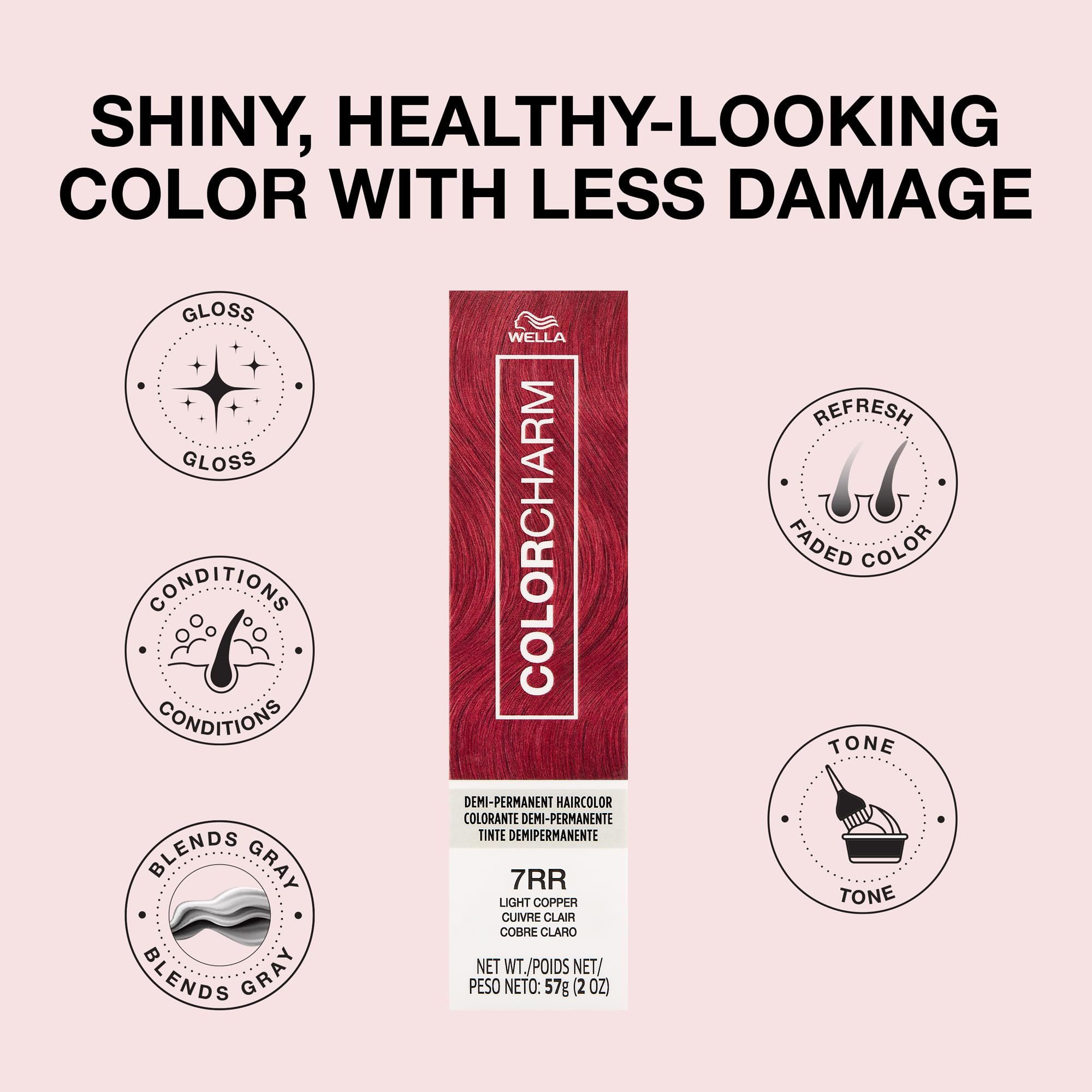 COLORCHARM 7RR light copper shine delivers vibrant tone and luminous glow