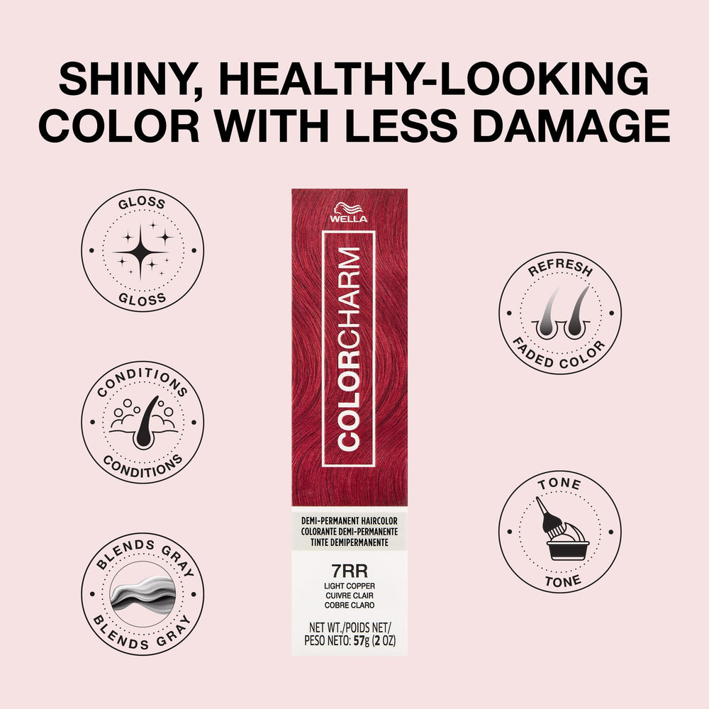 COLORCHARM 7RR light copper shine delivers vibrant tone and luminous glow