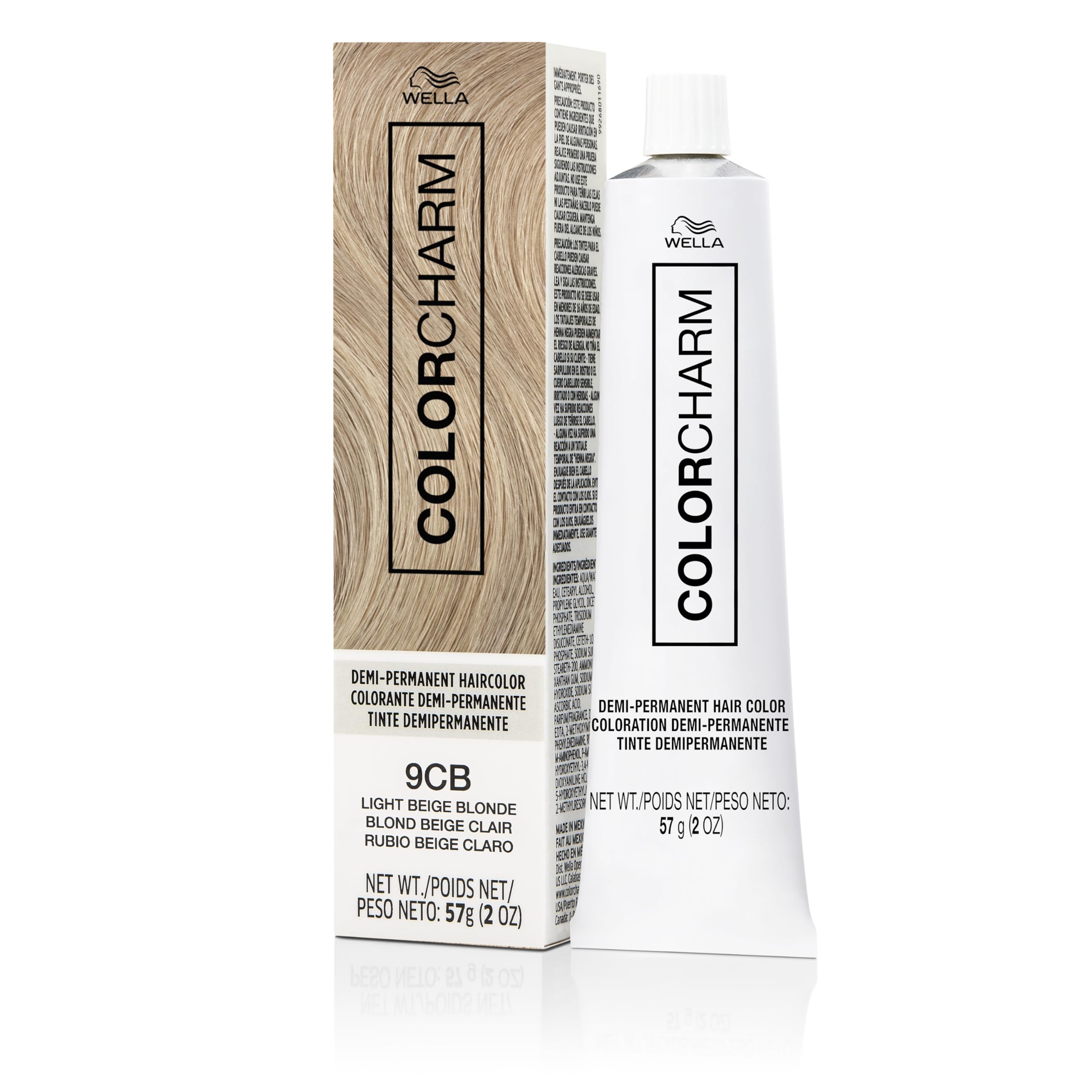 COLORCHARM demi permanent in 9CB gloss for light beige blonde adds shine