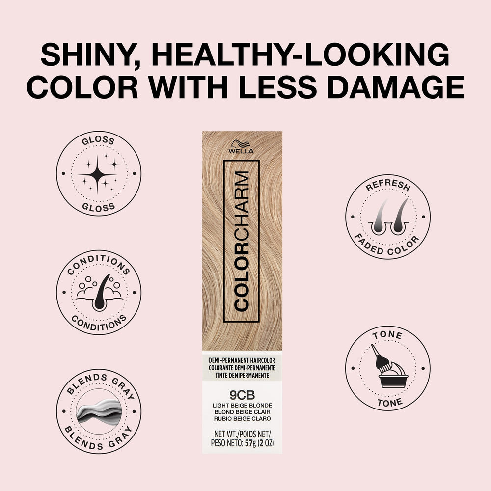 COLORCHARM 9CB light beige blonde shine boosts vibrancy
