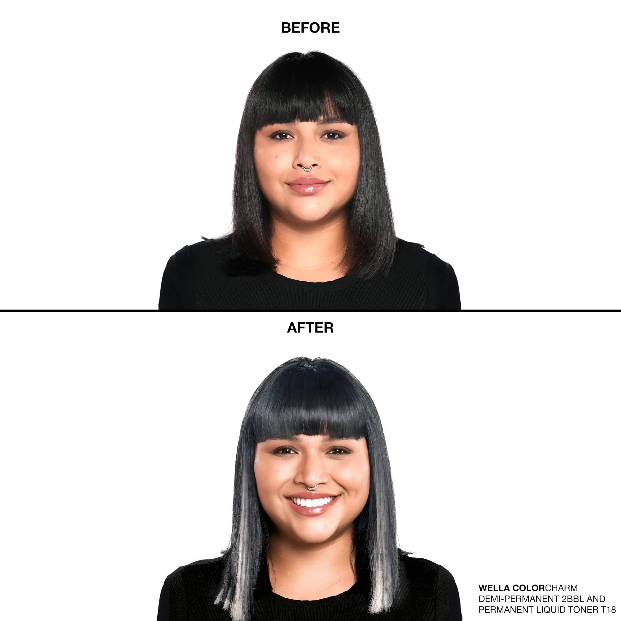 COLORCHARM 9NA final shade on hair swatches shows cool violet undertones in ash blondes
