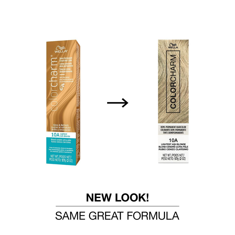 COLORCHARM Demi Permanent Hair Color Ash Blonde Swatch on hair showing cool tone