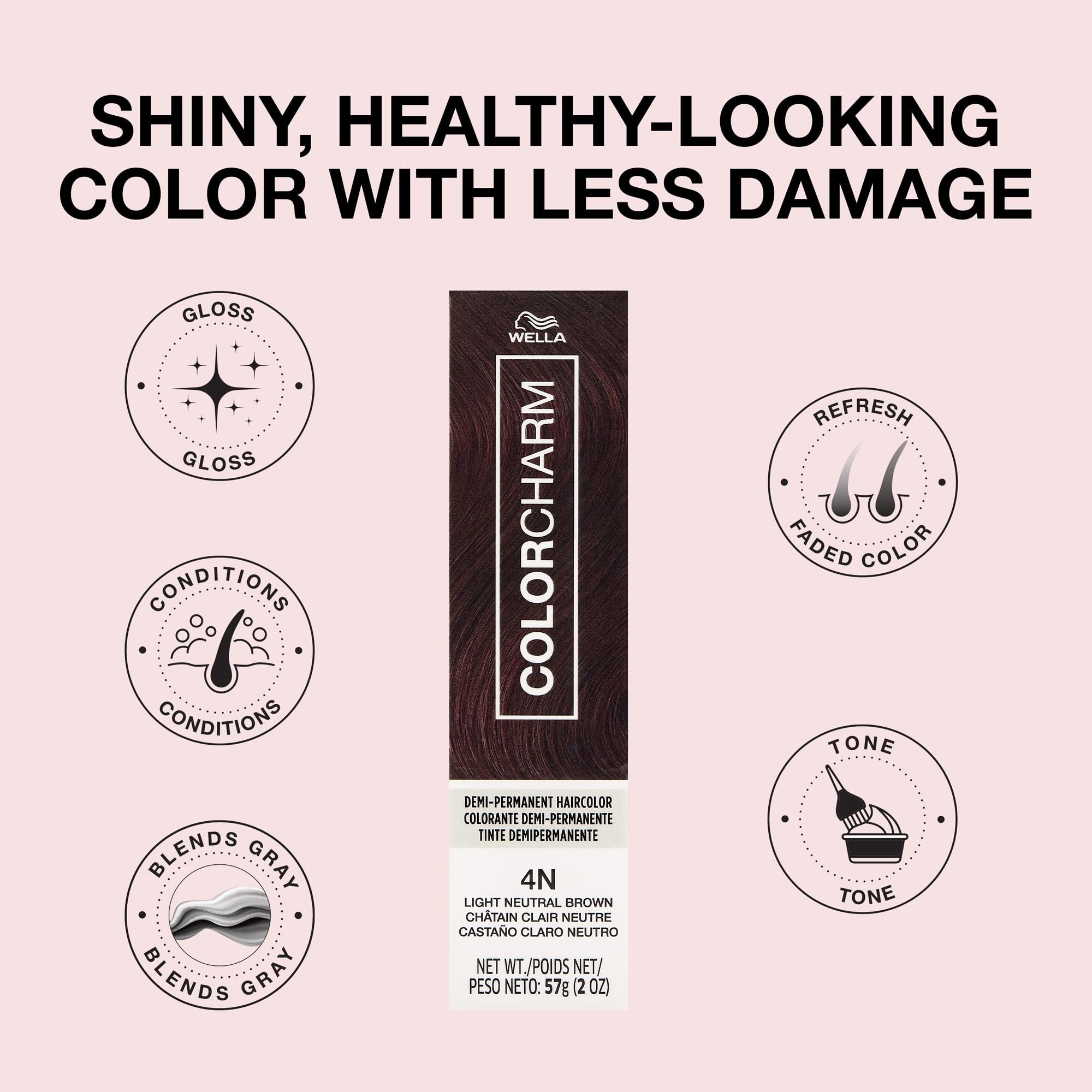 COLORCHARM Demi Permanent tone refresh shows rich color.