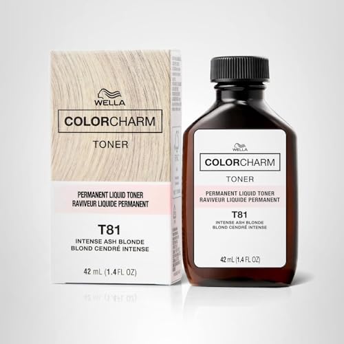 COLORCHARM final blonde look with T81 shows vibrant cool-toned ash results.