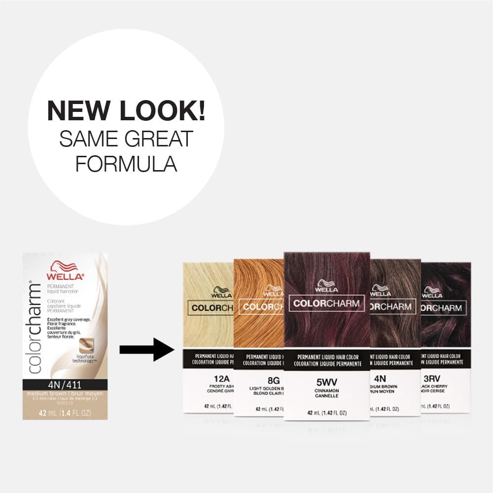COLORCHARM gray coverage demonstrated on a hair strand for natural brightness.