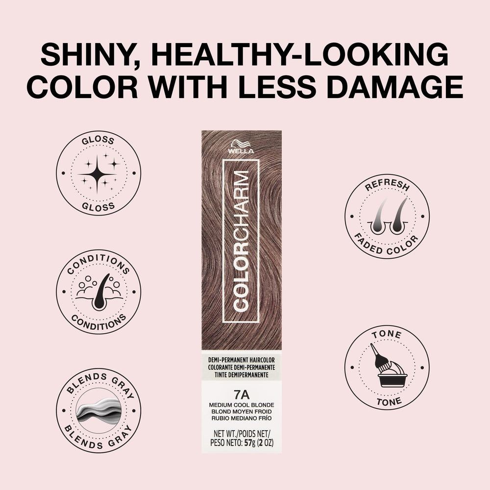 COLORCHARM hair-gloss application captures quick, even coverage and a luminous finish