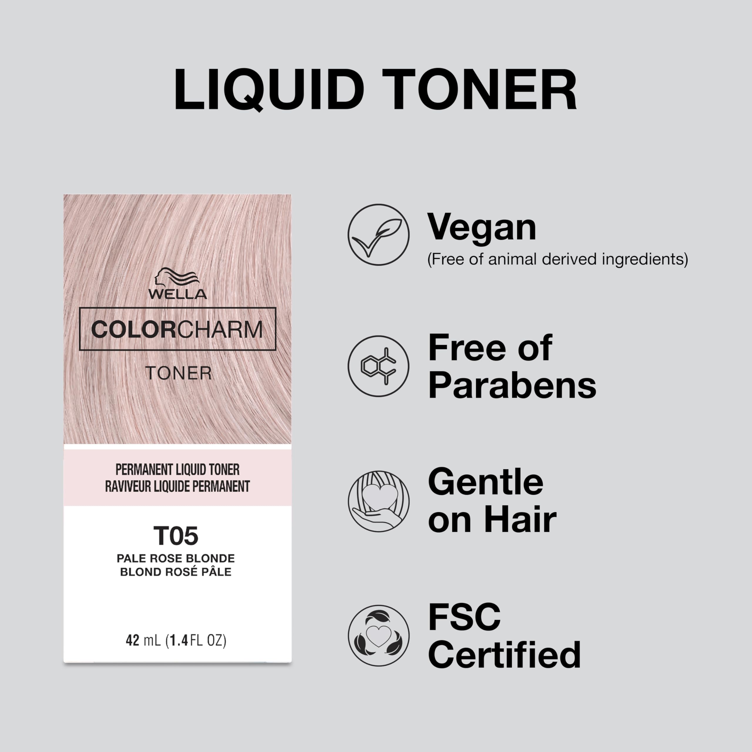 Healthy-looking, shiny toned hair after COLORCHARM toning
