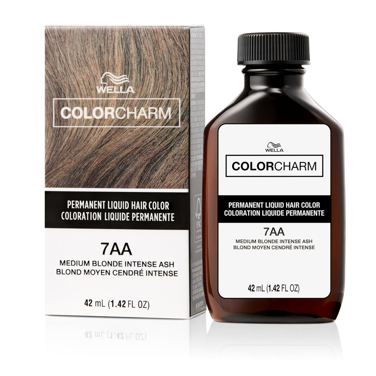 COLORCHARM packaging front showing gray coverage shade for at-home color
