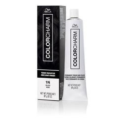 COLORCHARM Permanent Cream Hair Color 1N Black bottle shows rich, lasting shade.