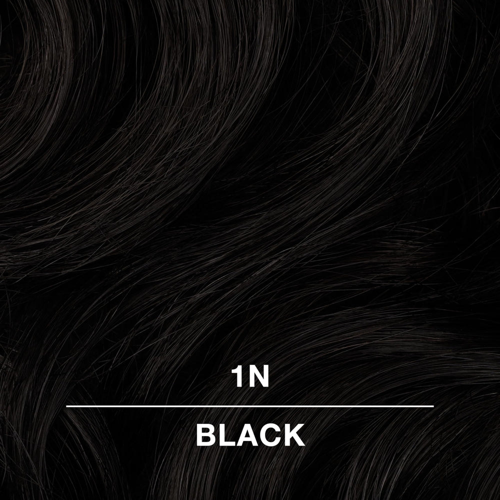  COLORCHARM Permanent Cream Hair Color 1N Black box highlights simple, at-home color application.