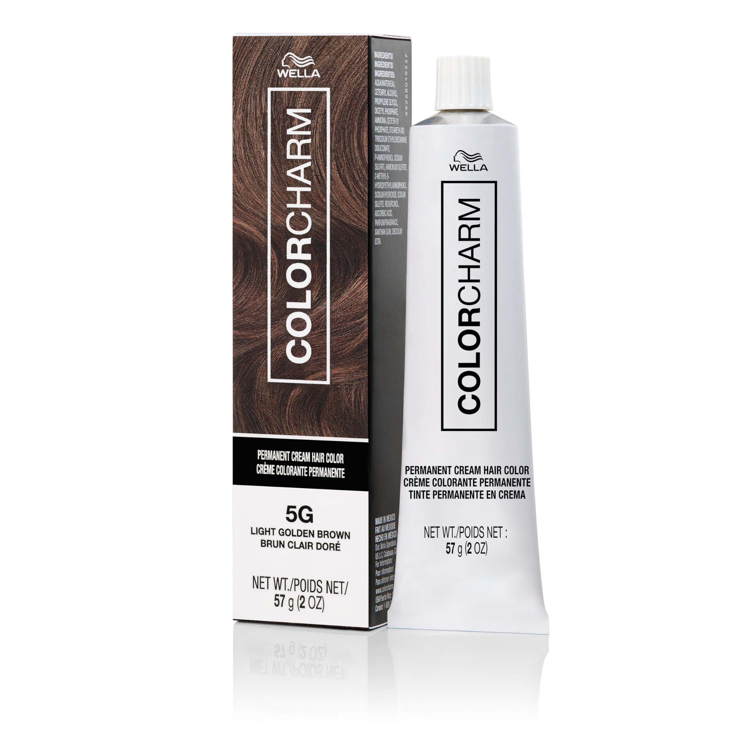 COLORCHARM Permanent Cream Hair Color 5G box for even gray coverage