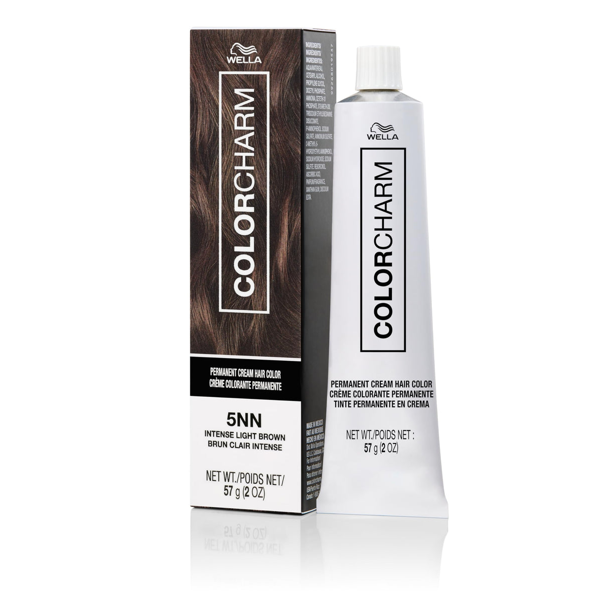 COLORCHARM Permanent Cream Hair Color 5NN box for quick gray coverage.