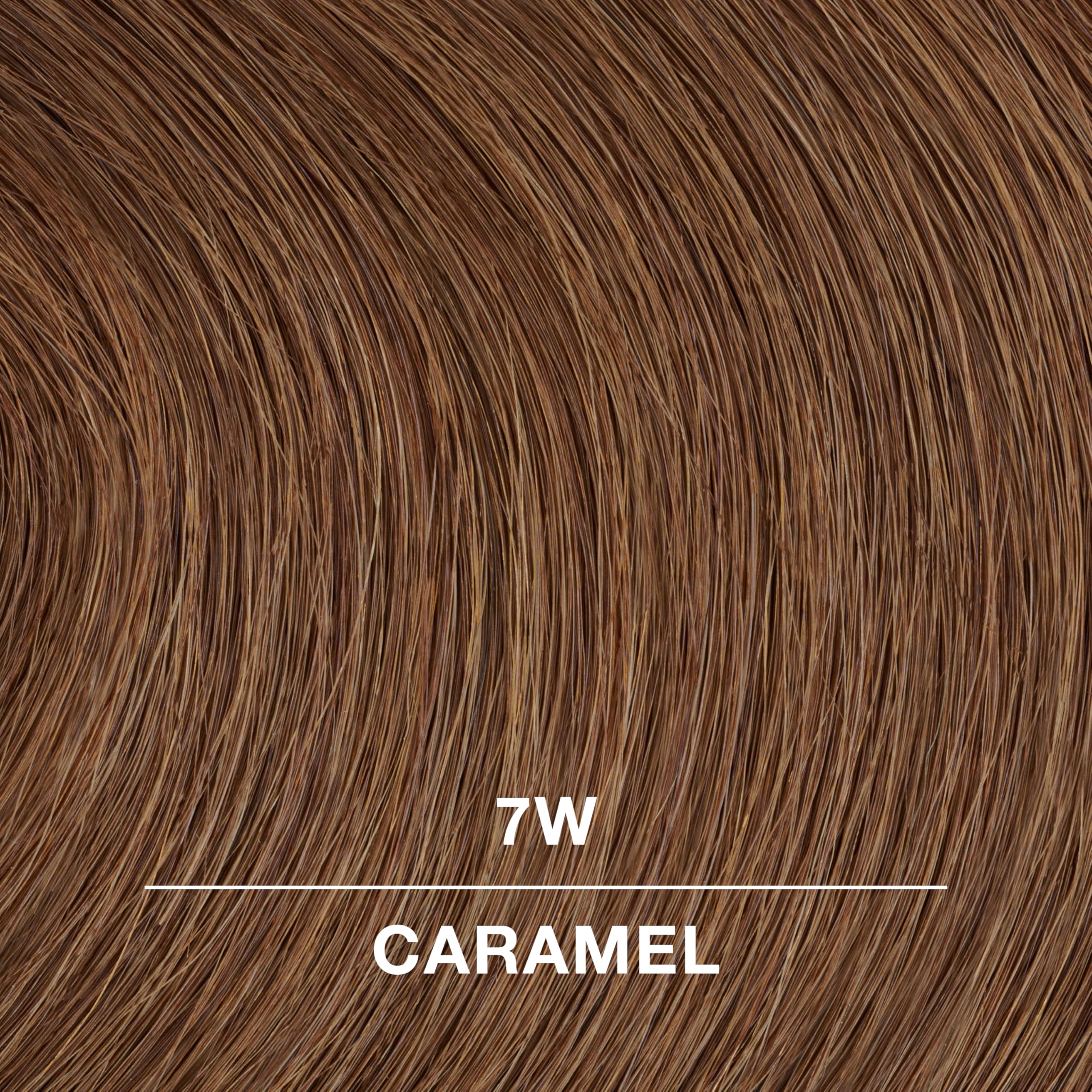 COLORCHARM Permanent Cream Hair Color 7W Caramel tube with smooth application texture.