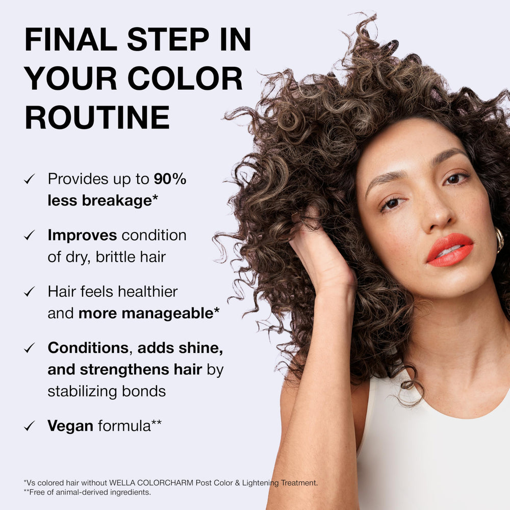 COLORCHARM Post Color & Lightening Treatment sachet packaging, quick-step conditioning after color.