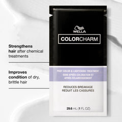 COLORCHARM Post Color & Lightening Treatment adds shine and a healthier-looking finish.