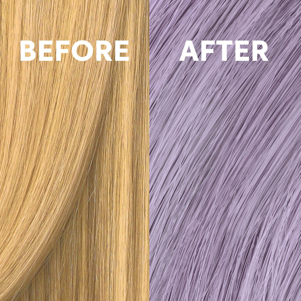 COLORCHARM Ice Blonde shades display demonstrates precise neutralization.