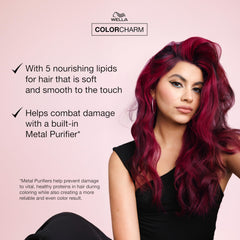 COLORCHARM VIVID DARKS mixing tub with creamy dye texture.