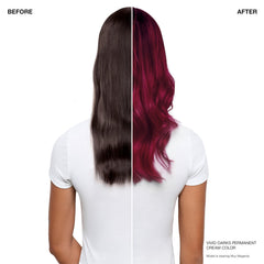 COLORCHARM VIVID DARKS swatches on dark hair reveal rich, even color payoff.