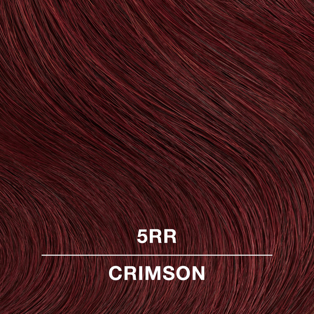 COLORCHARM 5RR Crimson shade swatches show vibrant red tone